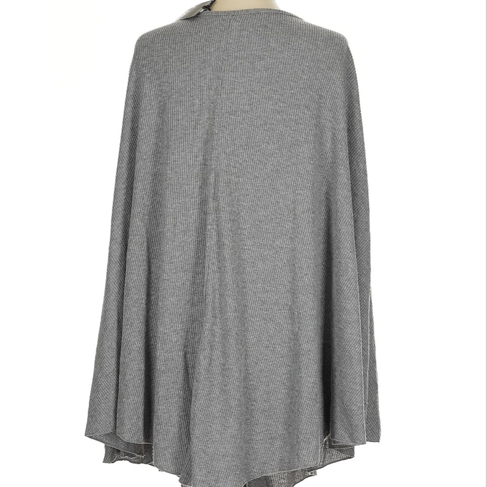 NWT CHASER Gray Ribbed Poncho To Size X-Small/Small - Picture 4 of 5